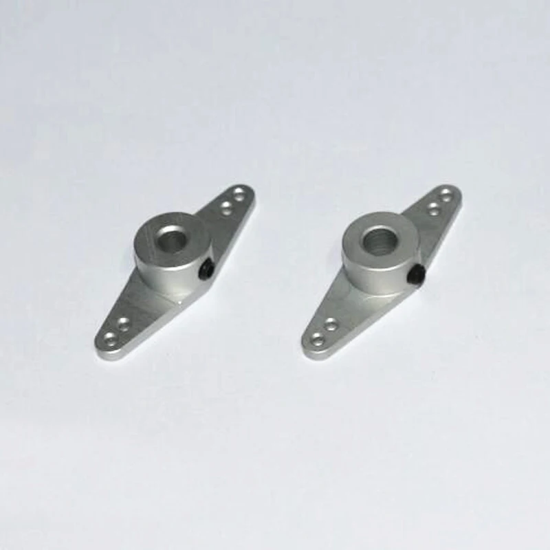 

2PCS RC Scale Model Boat Steering Rudder Arm Center Hole 5mm/6mm Servo Rocker Arms Metal Dual-arms Shaft Connecting Parts