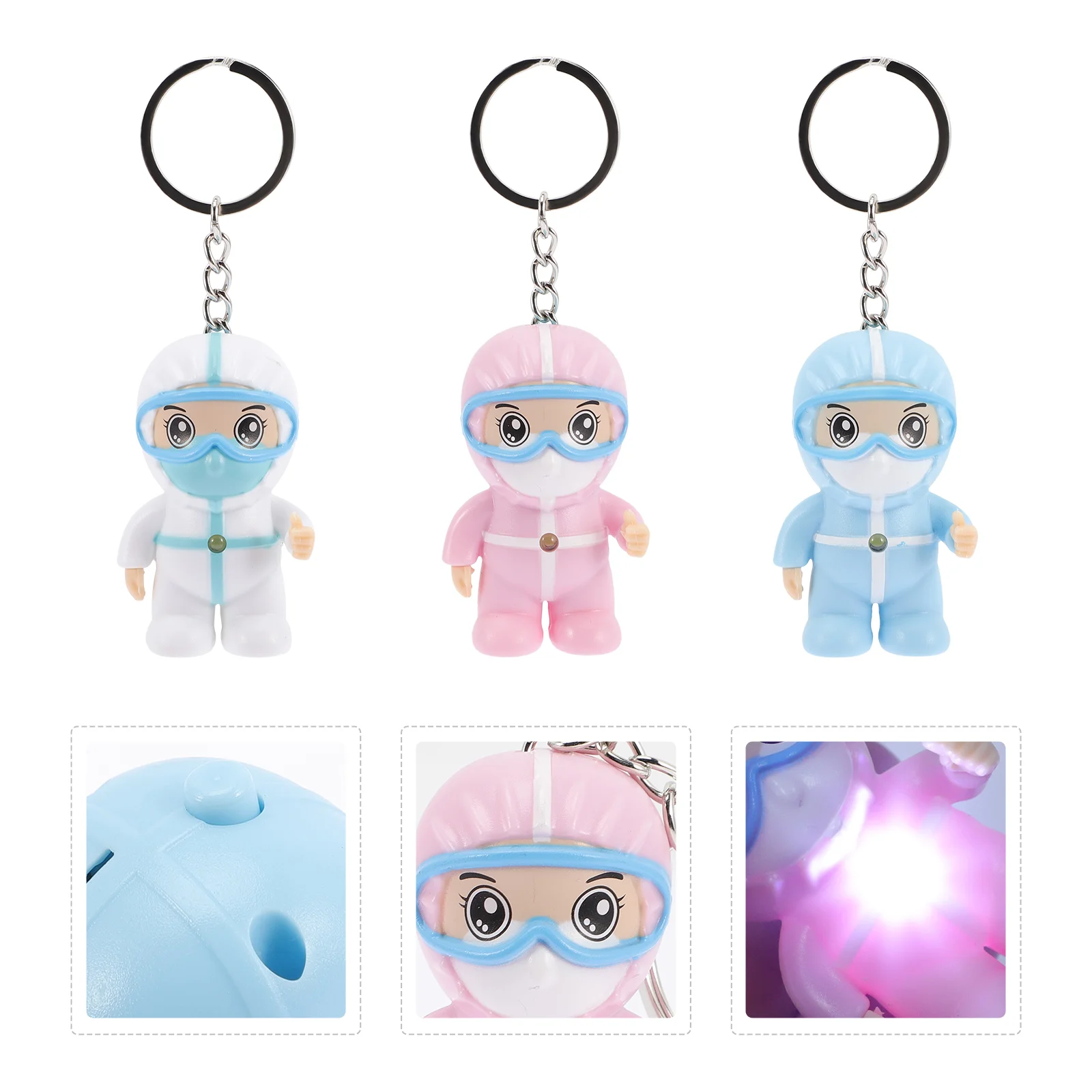 

6pcs Nurse Pendant Keychain Lovely Nurse Keychain for Decoration