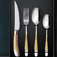 classic stainless steel cutlery designer spoon breakfast dessert luxury utensils kitchen forks full western faqueiro tableware