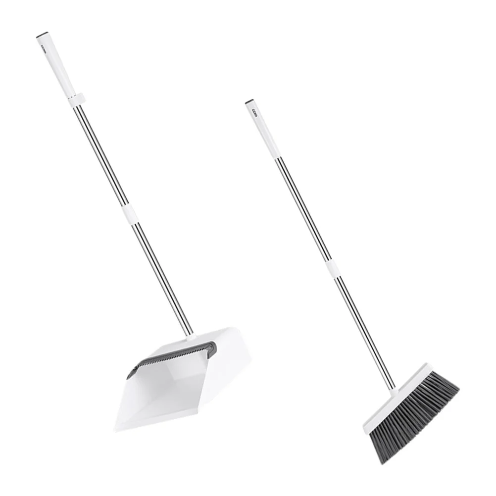 

Dustpan Broom Cleaning Pan Lobby Para Escobas Piso Barrer Kitchen Sweep Set Garbage Home Indoor Floor Stand Up Upright Handled