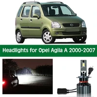 car headlamp for opel agila a 2000 2001 2002 2003 2004 2005 2006 led headlight bulbs low high beam canbus 12v light accessories