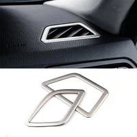 2pcs stainless front console dashboard upper air condition ac vent outlet trim cover for bmw 5 series f10 11 2016