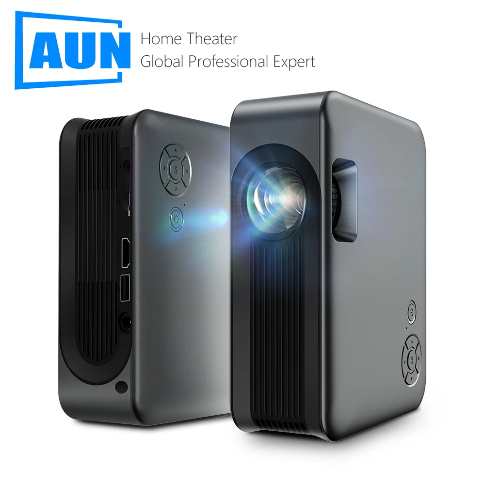 AUN Новый Мини проектор телевизор smart TV WiFi портативный поход домашний кинотеатр с