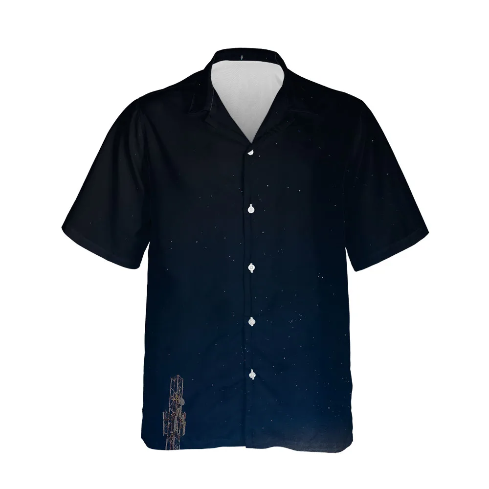 Jumeast New 3D Summer Hawaiian Men's Black Short Sleeve Shirt Clothing Oversized Loose Fashion Blouse Breathable Man Clothes
