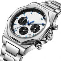 gp laureato luxury sports mens watch chronograph 42mm silver dial stainless steel strap non mechanical quartz watch