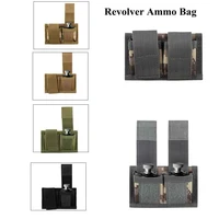 tactical double revolver magazine pouch molle bag nylon holder carrier for taurus 85 hks 45 colt sw 38 speed loaders