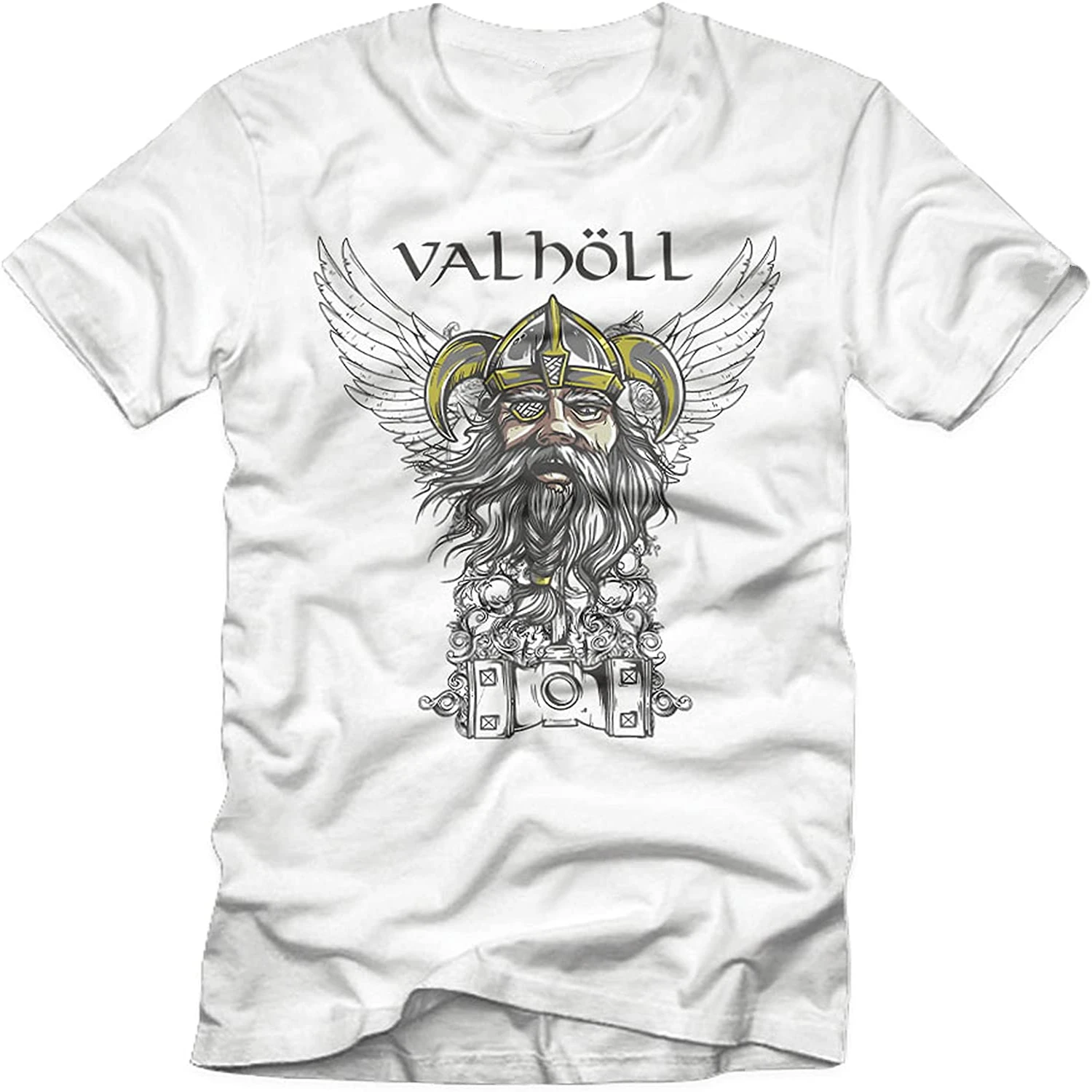 

Valhalla Odin Allfather God Mythology Faith Thor Men T-Shirt Short Sleeve Casual 100% Cotton Shirt Size S-3XL