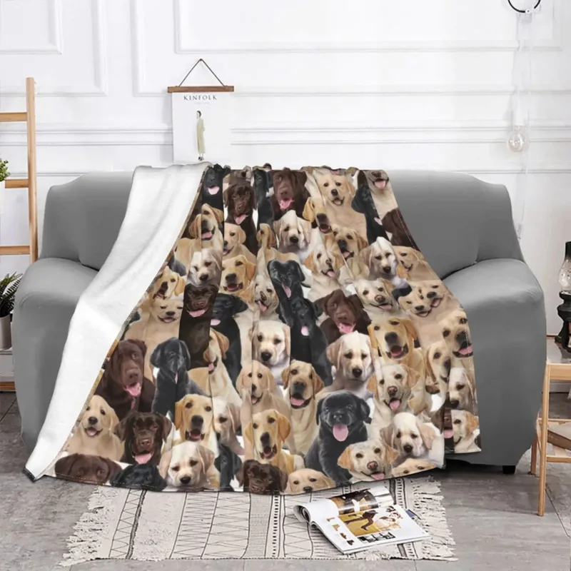 Милый лабрадор одеяло для милой собаки Фланелевое весенне-осеннее портативное