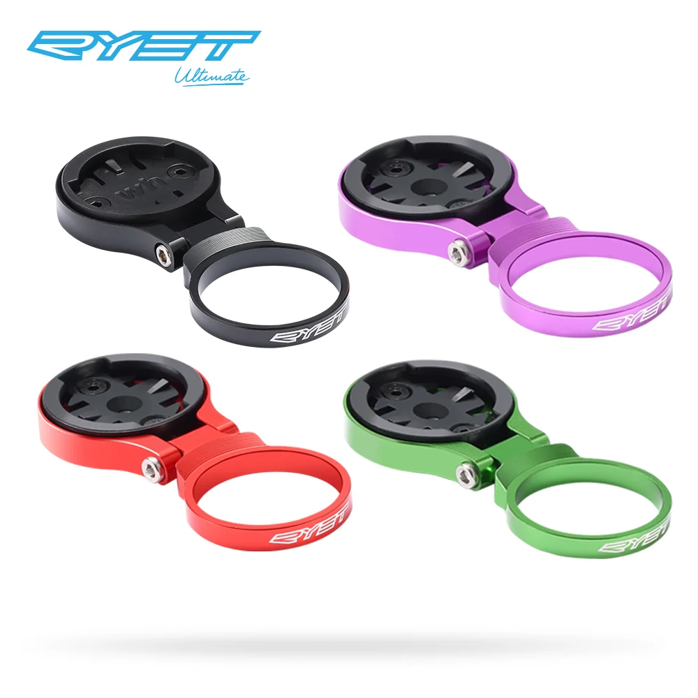 

RYET Adjustable Stem Mount For Garmin Wahoo Bryton Adjustable Out Front Bike Computer Extended Mount One-piece Headsets Top Cap