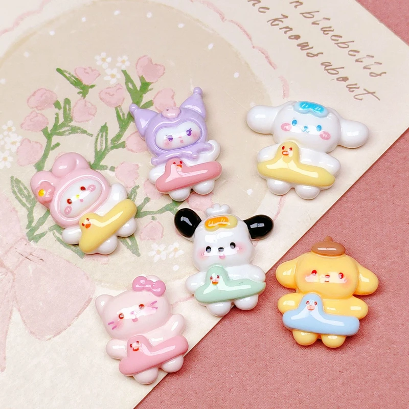 10 шт. новые милые Мультяшные животные котенок круг для плавания серия из смолы