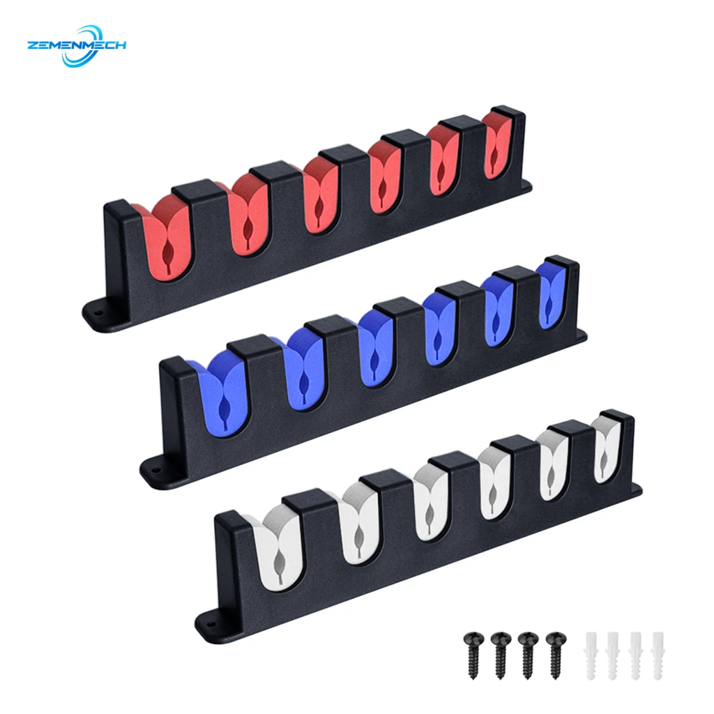 1PC Fishing Accessories 6 Slot ABS And EVA Fishing Vertical Rod Holder Rack Pole Holder Rod Stand Wall Mount Modular For Garage