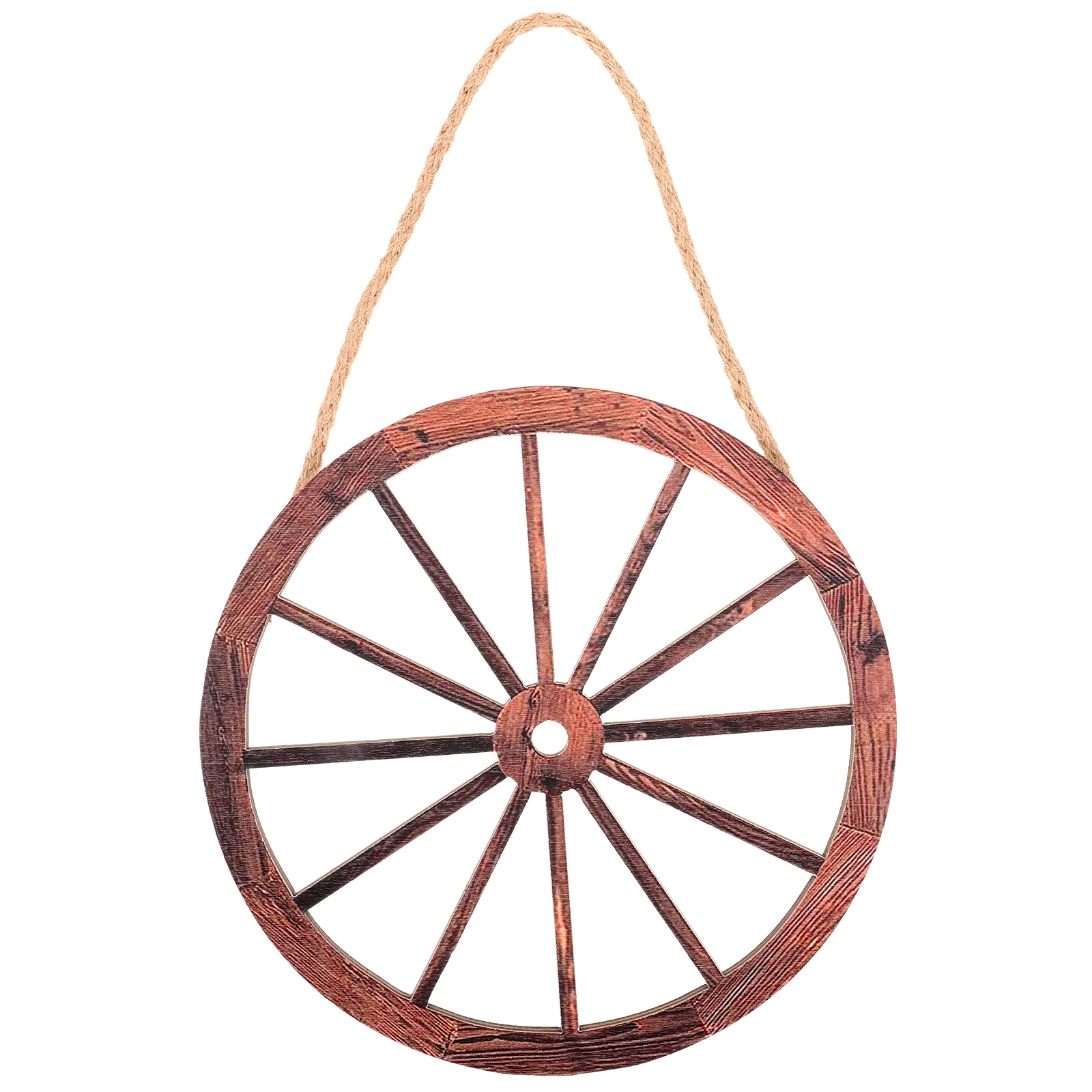 

Wooden Wagon Wheel Decor Vintage Wood Wheel Hanging Decoration Wagon Wheel Wall