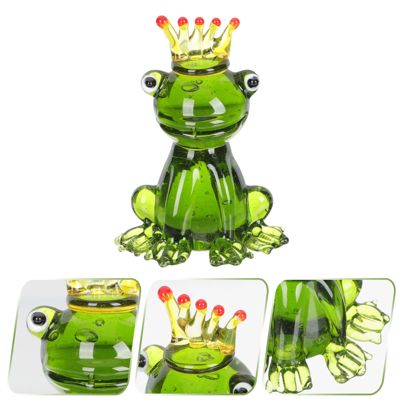 

Pot Figurines Frogs Toad Glass Miniature Table Decor Fairy Tale Sculpture Toad Miniature