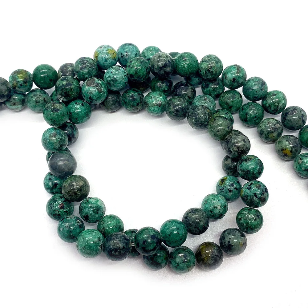 

Natural Stone Beads African Turquoise Necklace Beads Round Loose Beads for DIY Jewelry Bracelet Earrings Accessories Chain
