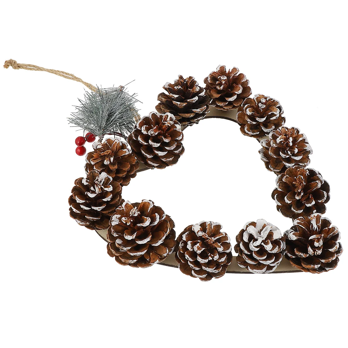 

1Pc Fall Party Wall Wreath Winter Fruit Wreath Rattan Heart Wreath Christmas Wreath Pendant Xmas Party Decor