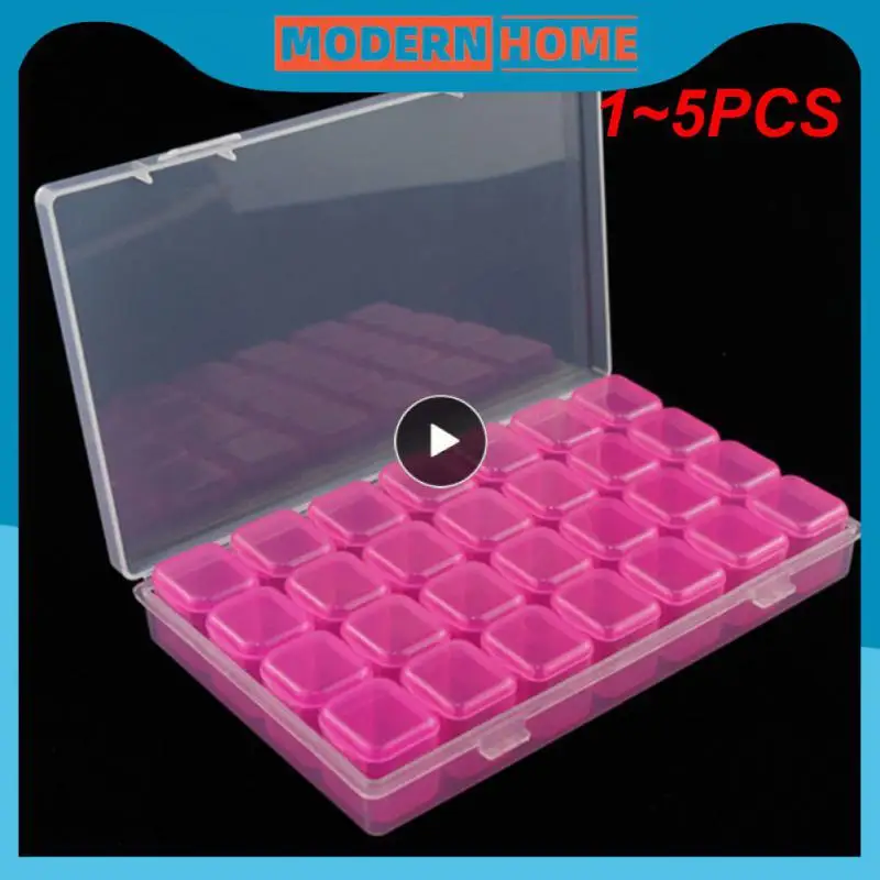 

1~5PCS Grids Transparent Storage Box for DIY Painting Craft Accessory Organizer Case Plastic Jewelry Beads Storage Box