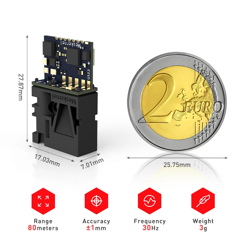 Фото Лазерный датчик расстояния LDL-T 510-550 нм, зеленый лазер, I2C, 30 Гц, Arduino, самый маленький лазерный модуль, 20 м, TTL, лидар, лазерный дальномер №2