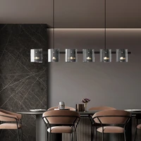 modern minimalist restaurant chandelier designer light luxury island table chandelier long bar table lamp