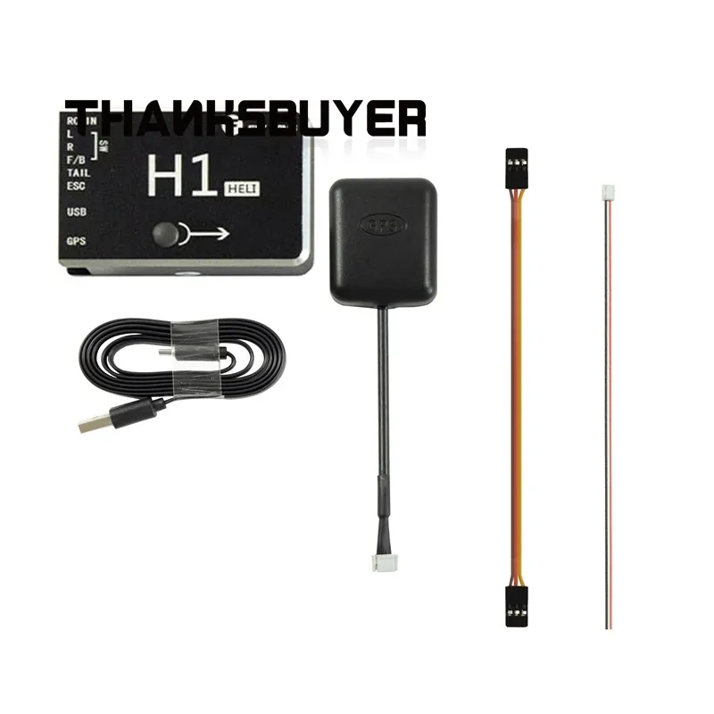 

Fly Wing H1 Helicopter Flight Controller System Drone Flight Controller and GPS with Short /Long Cable