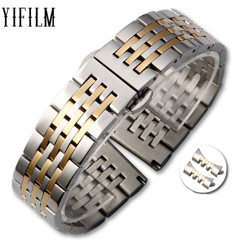 

Ремешок из нержавеющей стали для Samsung Galaxy Watch 3 4 Classic Active 2 Gear S2 Classic Sport 40/41/42/44/46 мм