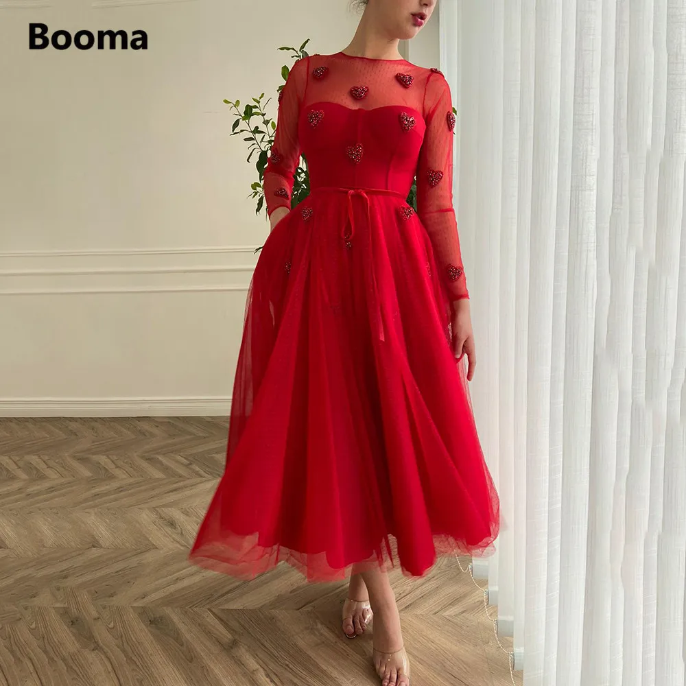 

Платье-миди из тюля в горошек, с длинным рукавом