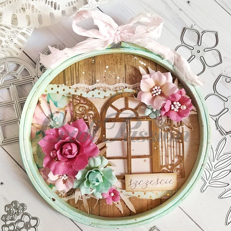 2024 AliliArts металлические штампы Chabby Chic окно сделай сам скрапбукинг фотоальбом