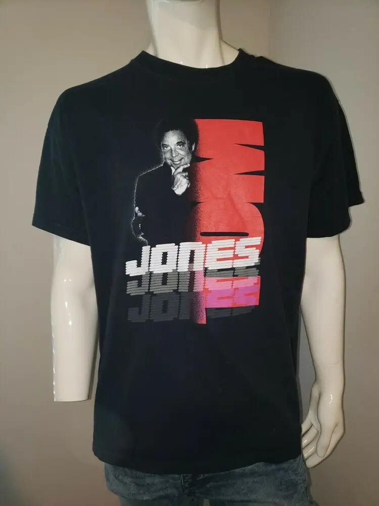 Мужская винтажная хлопковая Футболка с рисунком Тома Джонс |