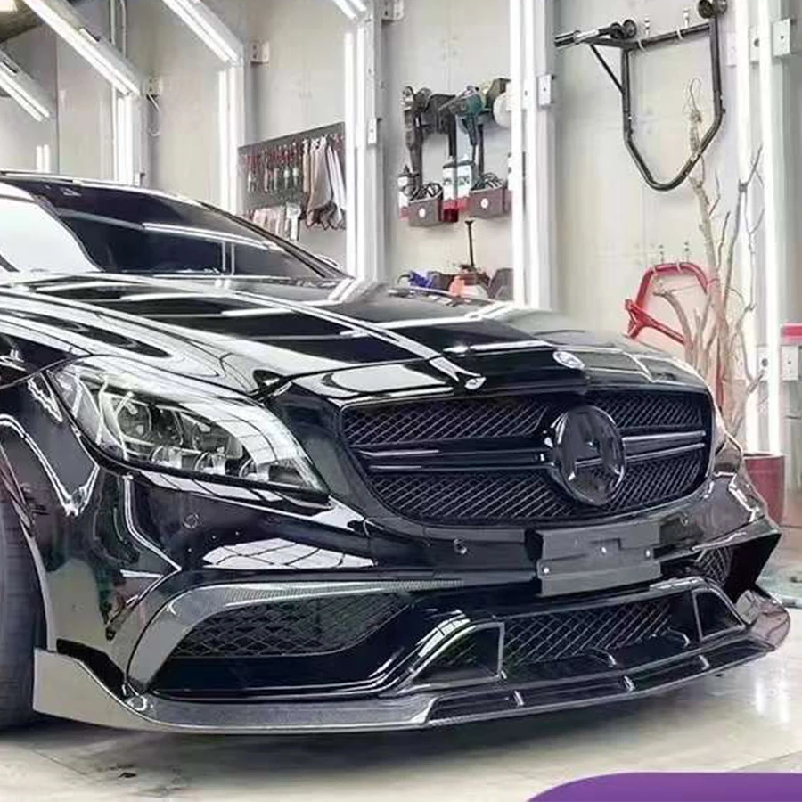 Для Mercedes Benz CLS Class CLS63 W218 Передний бампер автомобиля из углеродного волокна