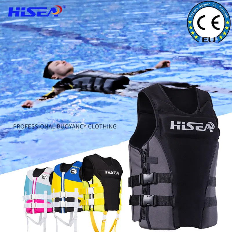 

HISEA Adults Professional Surfing Drifting Motorboat Fishing Life Vest Kids Buoyancy Life Jacket Swim Floating Kayak Safety Vest