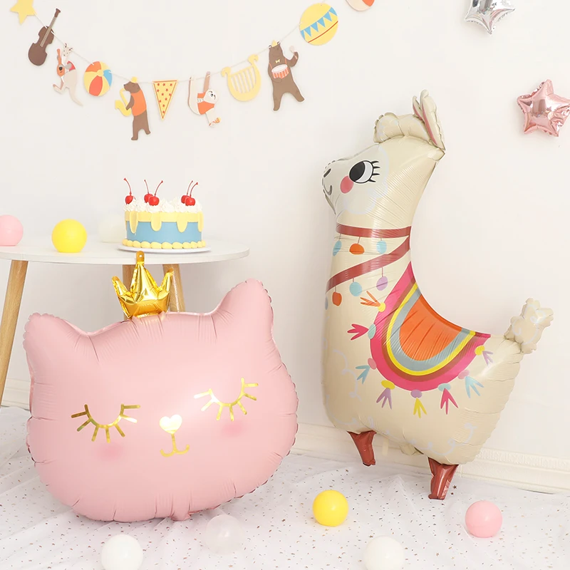 Мультяшная Корона голова кошки Гелиевый шар фотосессия для дня рождения