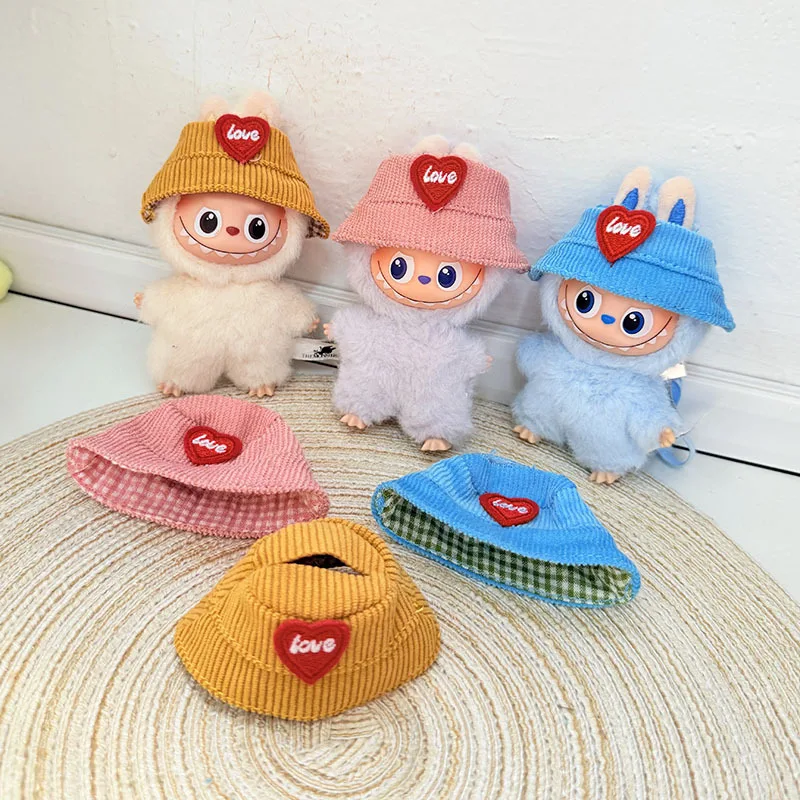 Фото Одежда для 4-го поколения LABUBU 10 см, булавка для Love Series 4.0 Gen, мини-шляпа, аксессуары, подвесной декор, розовая шляпа в форме сердца, желтая шляпа №3