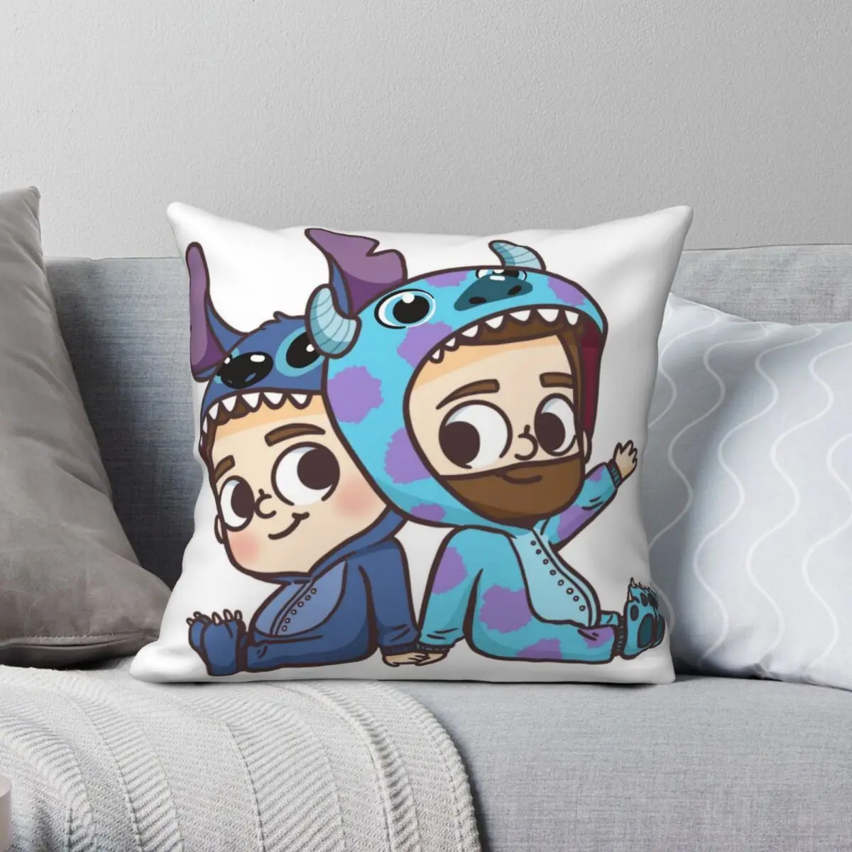 

Pjs Pibubear Square Pillowcase Polyester Linen Velvet Printed Zip Decorative Throw Pillow Case Sofa Seater Cushion Cover