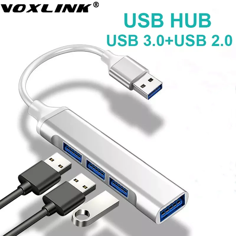 

USB-разветвитель VOXLINK с 4 портами, USB 3,0, 2,0, OTG-кабель