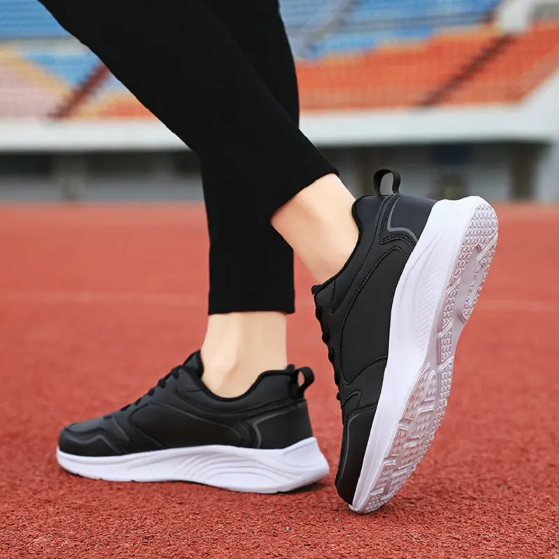 Running Shoes Non-Slip Soft Women's Sports Shoe Leather Upper Shock Absorption Female Sneakers For Women Style Zapatos De Mujere