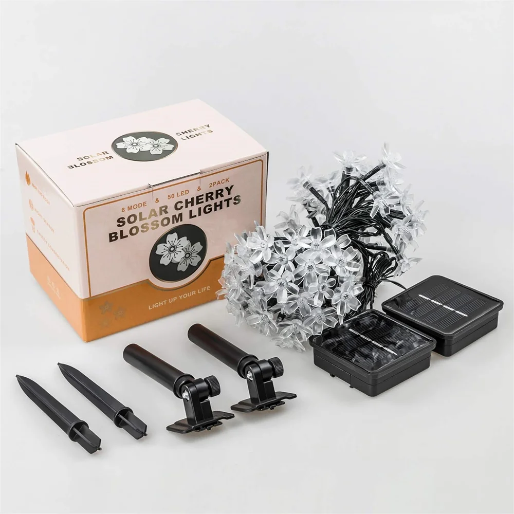 Рождественская лампа на солнечной батарее для сада дневное освещение 21 фут 50