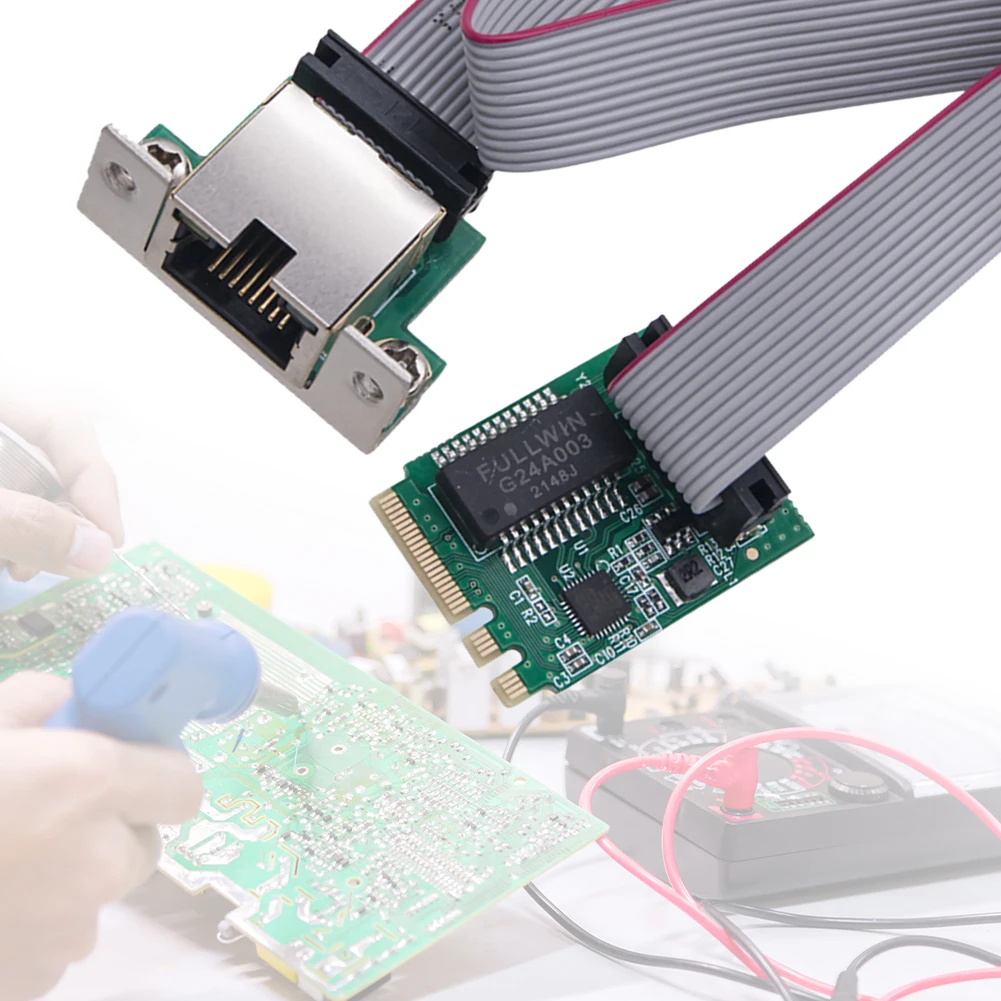 Сетевая карта M.2 10/100/1000 Мбит/с A + E к Gigabit Ethernet-карту RTL8111H Чип с одним портом RJ45 для