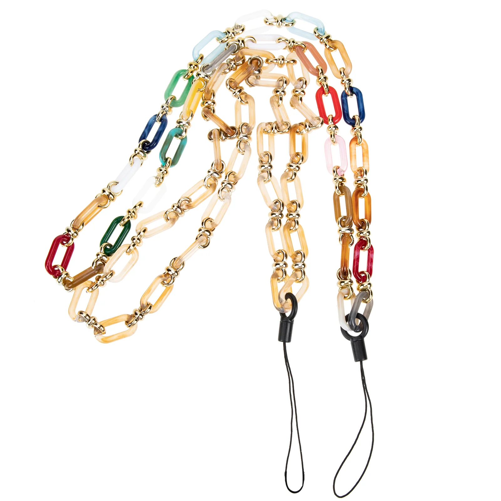 

2Pcs Phone Hanging Chain Decor Accessory Creative Phone Anti-lost Beads Chain