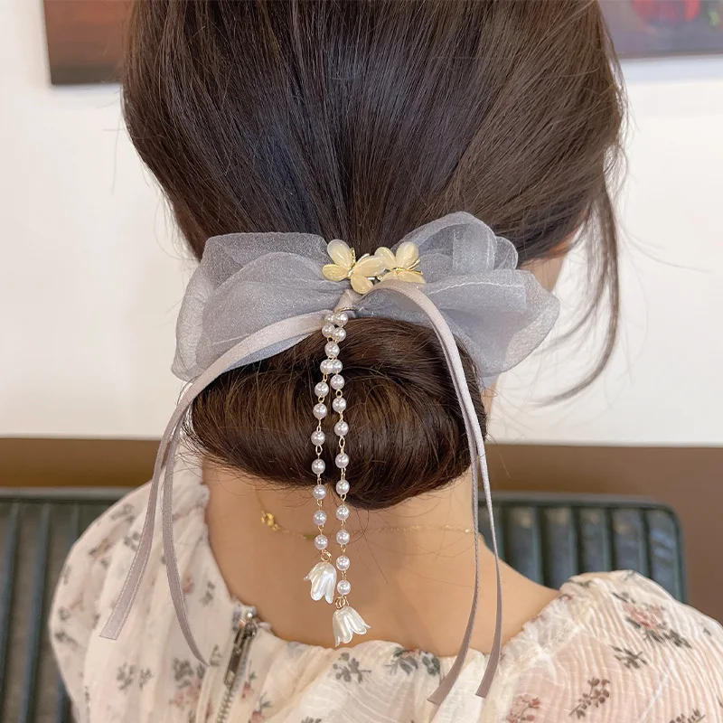 Супер сказочная резинка для волос в виде большого кишечника с бантом кошачий