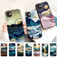 sunset mountain sea phone case for iphone 11 12 13 mini pro max 8 7 6 6s plus x 5 s se 2020 xr xs 10 case