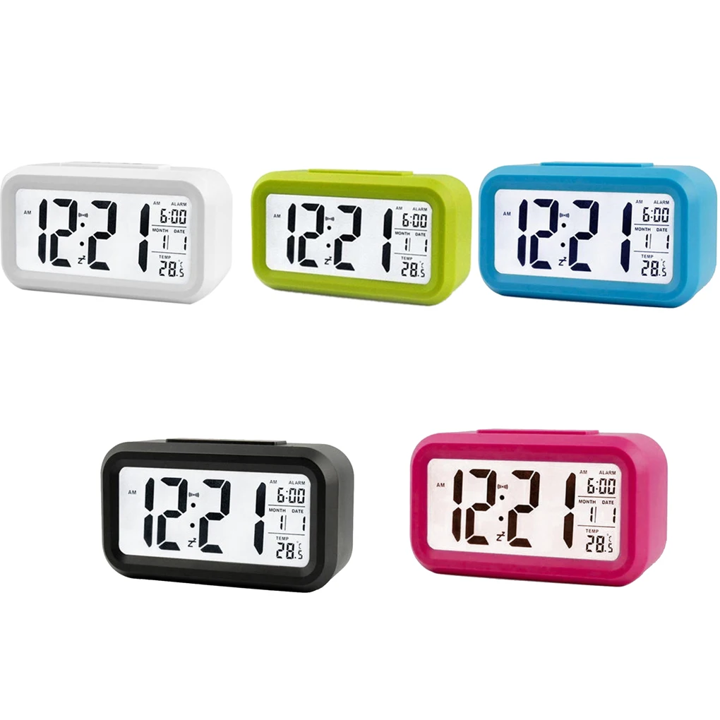 

Hot Sale LED Digital Alarm Clock Backlight Snooze Mute Calendar Desktop Electronic Bcaklight Table clocks Desktop clock