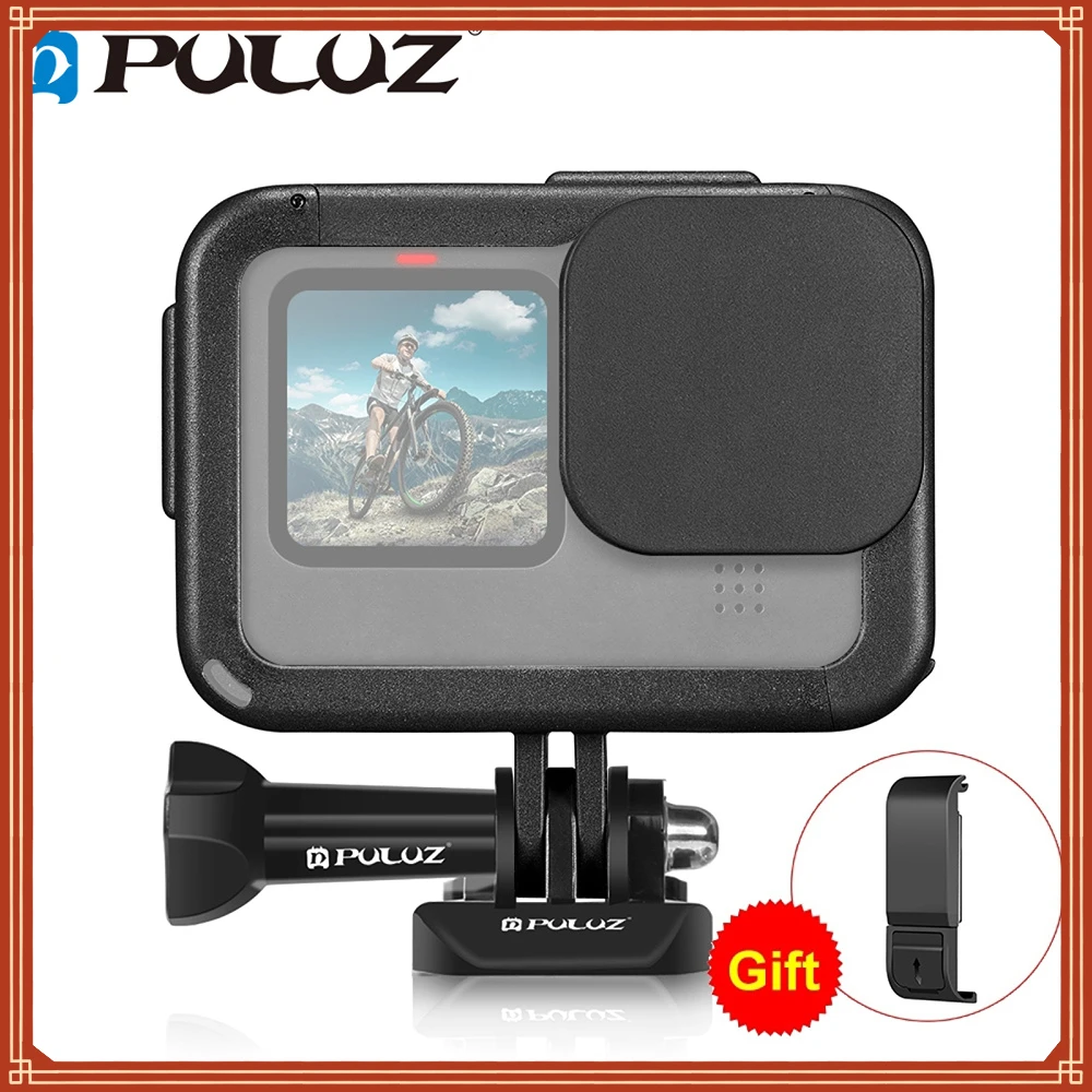 

PULUZ Frame Expansion PA Cage with Side Interface Cover for Gopro Hero11 Black HERO10 Black / HERO9 Black Sports Action Cameras