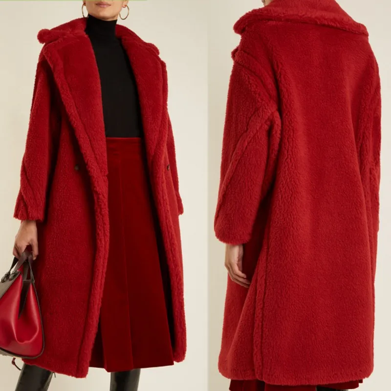 Faux Fur Teddy Coat Women Winter 2022 Casual Loose Thick Warm Long Jacket Female Elegant Vintage Solid Oversized Autumn Clothes