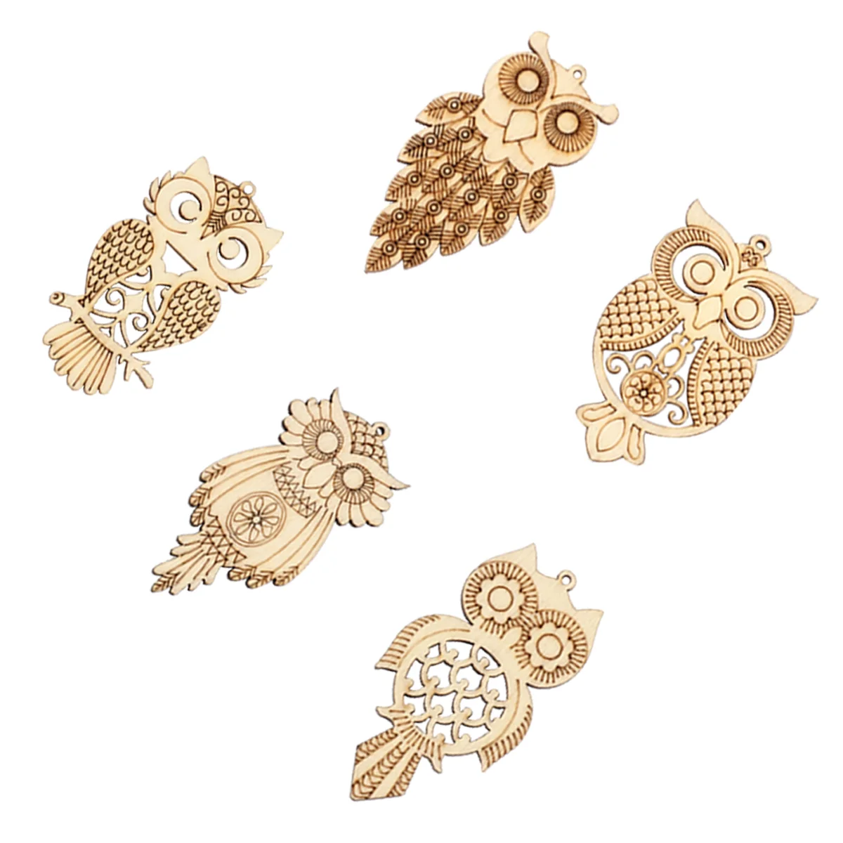 

Wood Wooden Cutouts Owl Animal Slices Unfinished Crafts Hanging Craft Shapes Christmas Blank Cartoon Cutout Ornaments Pieces