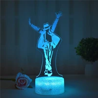 michael jackson 3d lamp acrylic led night lights neon sign mj lamp xmas christmas decorations for home bedroom birthday gifts