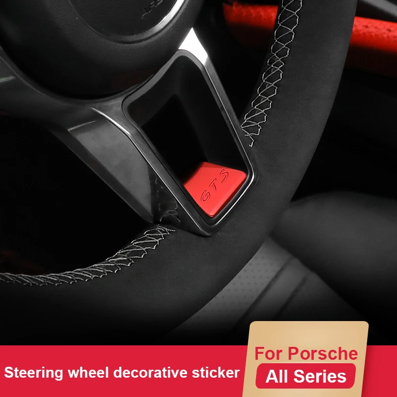 Для Porsche Cayenne Macan Panamera 718 911 эмблема автомобиля значок на руль GTS декоративная