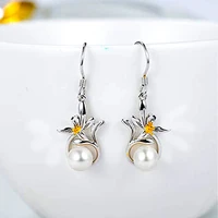 2022 newly designed flower shaped drop earrings women creative female accessories for dance party gift girls statement jewelry