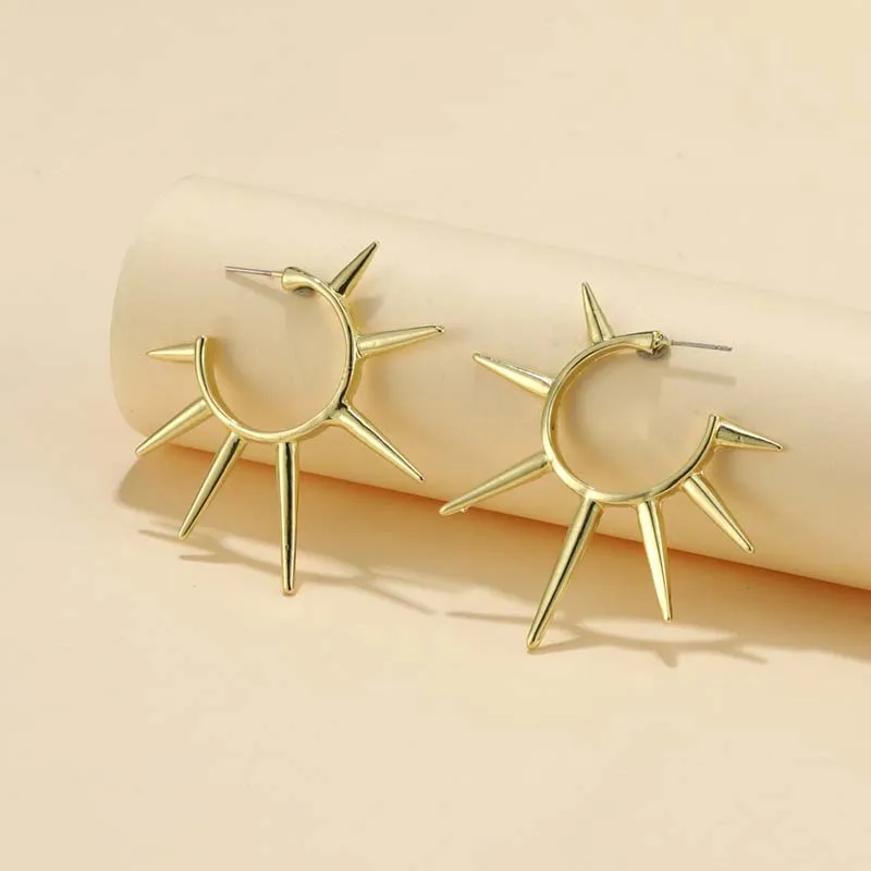 Черные панк-готические серьги-гвоздики