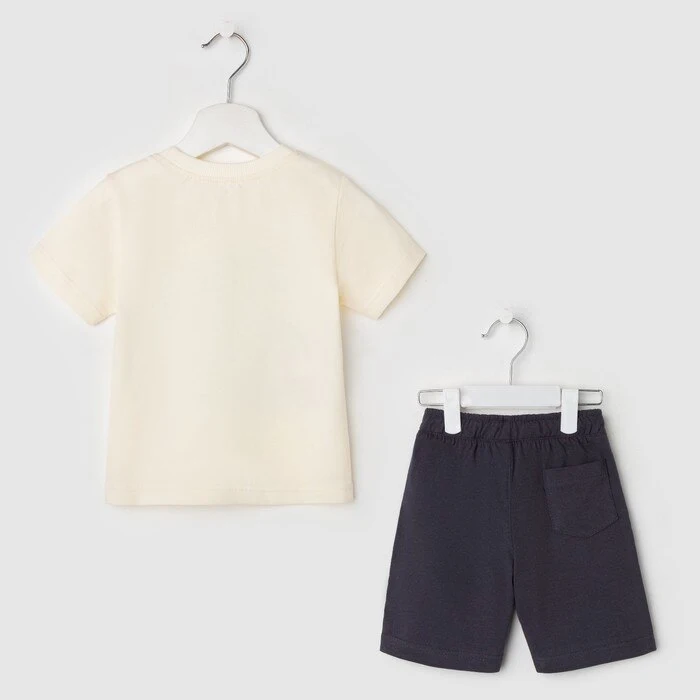 Комплект для мальчика цвет светло-бежевый/тёмно-серый |