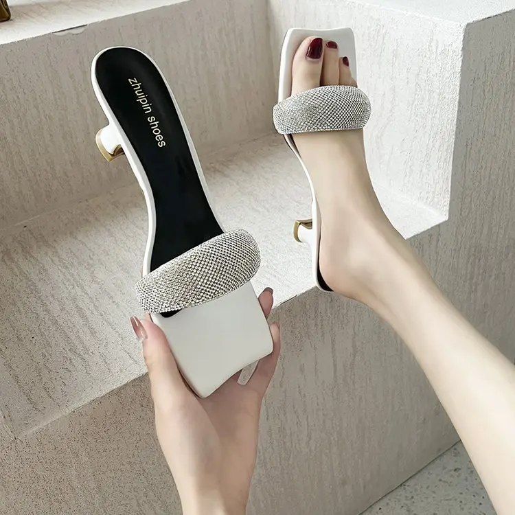 

Women's Shoes Women's Sandals 2022 Fashion Rhinestone Party High Heels Square Toe Sandals Women's High Heels Women's Shoes