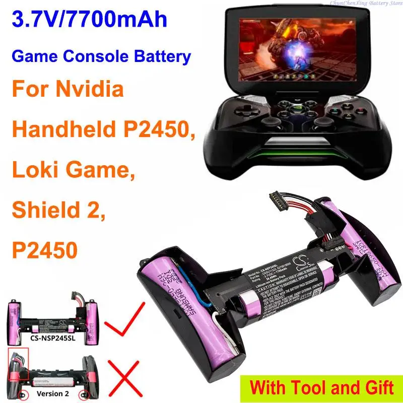

Cameron Sino 7700mAh Game Console Battery CKSU11322, 027-0012-000 for Nvidia Handheld P2450, Loki Game, P2450, Shield 2